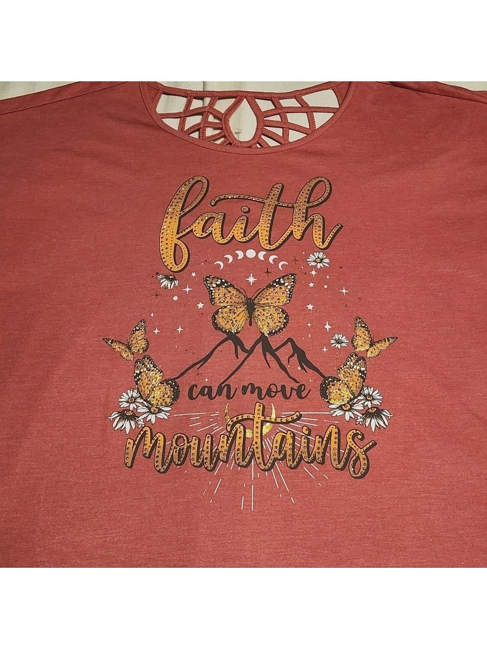 Joei & I Pink Butterfly Christian Graphic T-Shirt 2XL - Picture 6 of 8